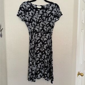 Cynthia Rowley Black and White Floral Dress Size XS